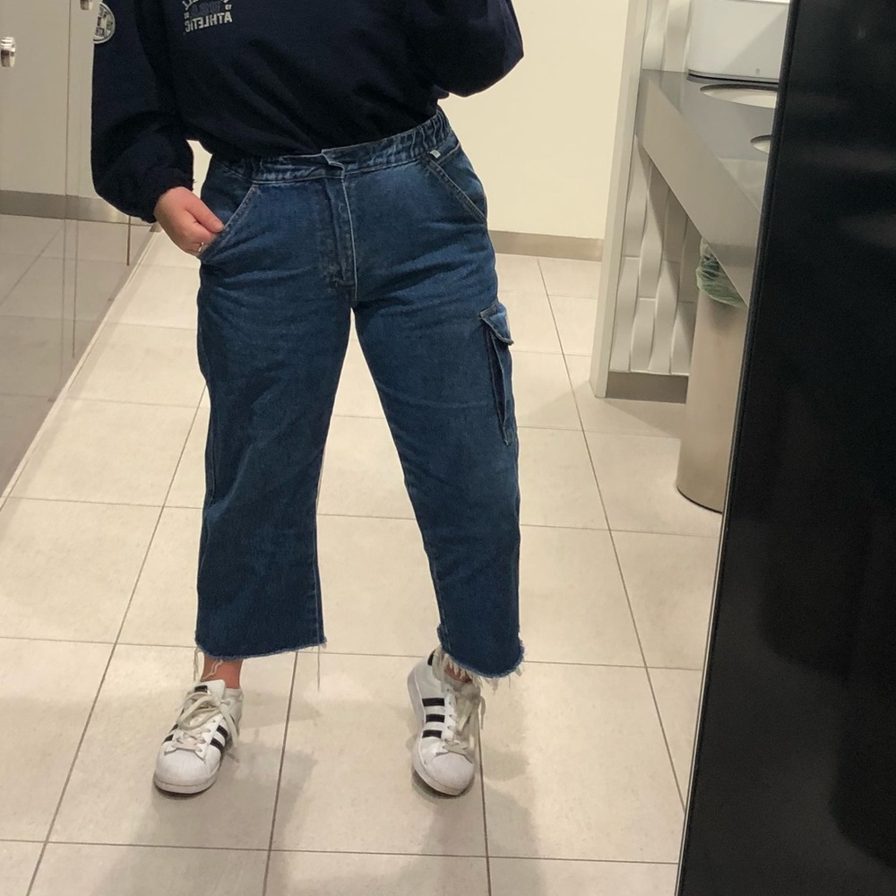 Vintage Fiat Cargo Style Cropped Jeans
